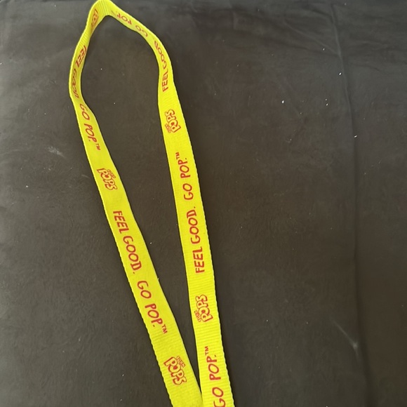 Kellogg’s Corn Pops cereal Lanyard key chain, yellow with red print New - Picture 3 of 16